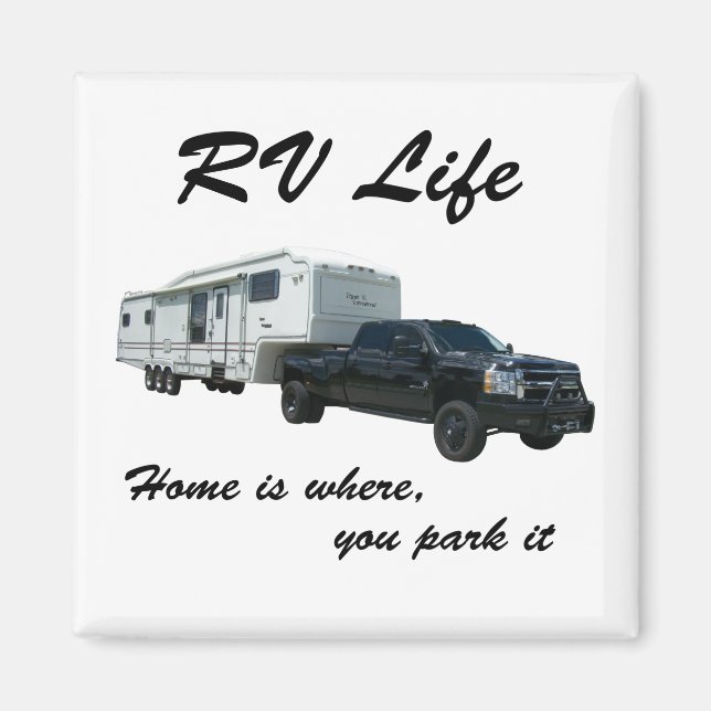 Aimant RV Life - Accueil Où Vous Le Garez (Devant)