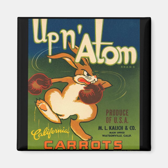 Aimant RW Vintage dans Atom Carottes Crate Étiquette magn (Devant)