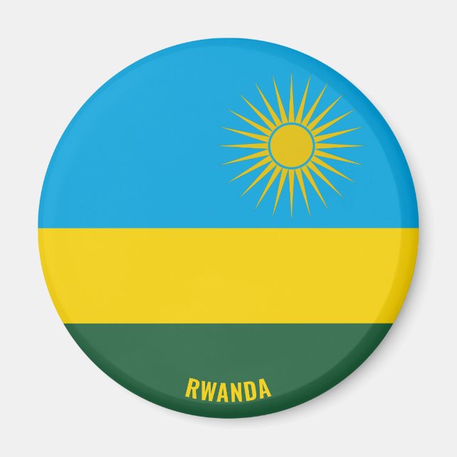 Aimant Rwanda Flag Charming Patriotic (Devant)