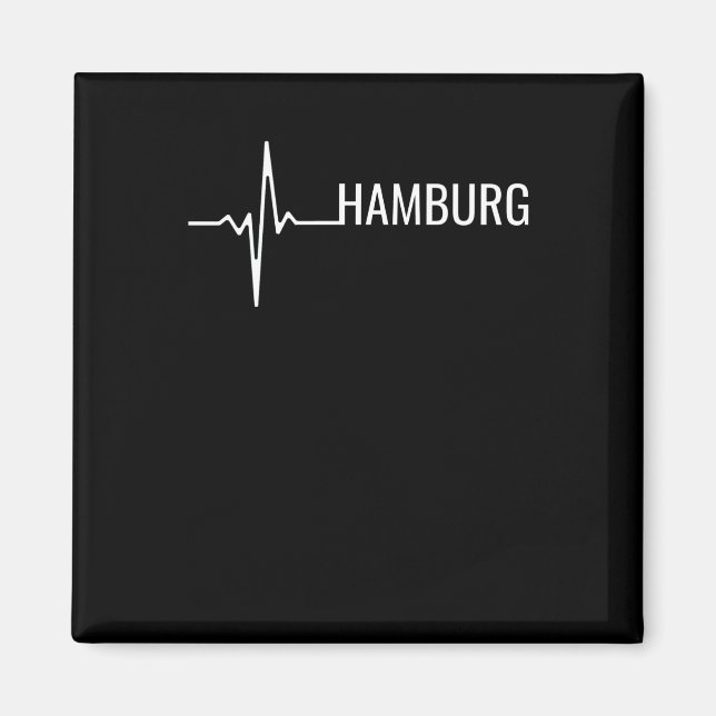 Aimant Rythme cardiaque de la ville de Hambourg (Devant)