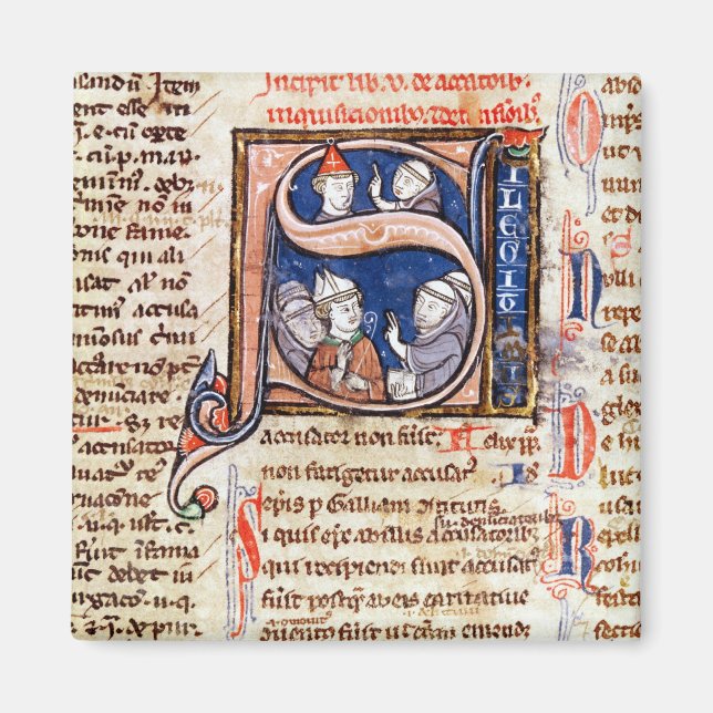 Aimant 'S' initial historique représentant le pape Grégoi (Devant)