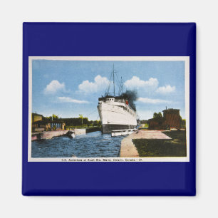 Aimant S.S. Assiniboia à la chambre de Sault. Marie,