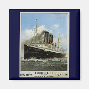 Aimant S.S. Caledonia - New York à et de Glasgow