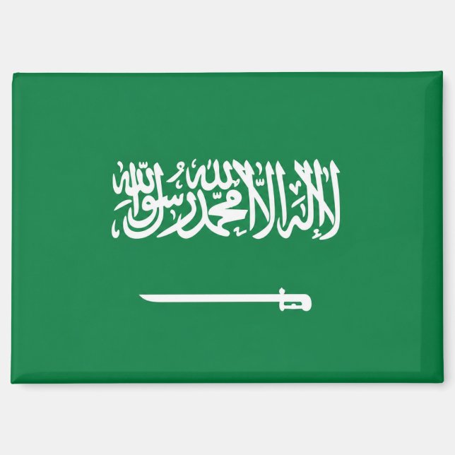 Aimant SA0001, Arabie saoudite, Drapeau, (Recto)