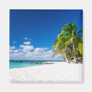 Aimant Sable blanc.Eau turquoise.Vacances