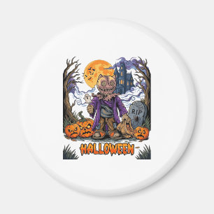 Aimant Sac de bonbons épouvantail d'Halloween Citrouilles