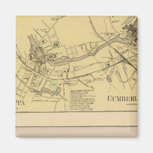 Aimant Saccarappa, Cumberland Mills, carte du village de 