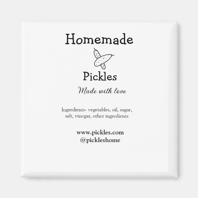 Aimant Sachets maison faits avec amour ajouter texte site (Devant)
