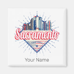 Aimant Sacramento California États-Unis Skyline USA