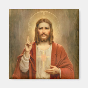 Aimant Sacré Coeur avec Halo