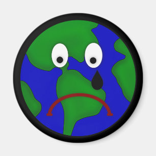 Aimant Sad Planet Earth Design