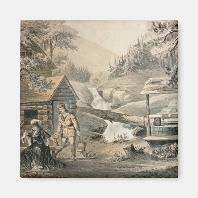 Aimant 'Saddle Mending', affiche pour 'Davy Crockett' (Devant)