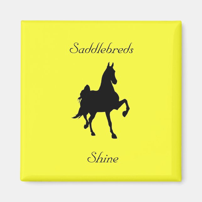 Aimant Saddlebed Horse Silhouette (Devant)