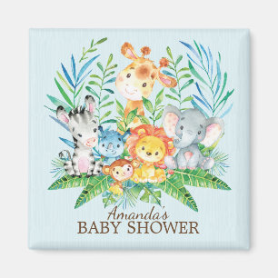 Aimant Safari Jungle Baby shower Favoriser l'aimant