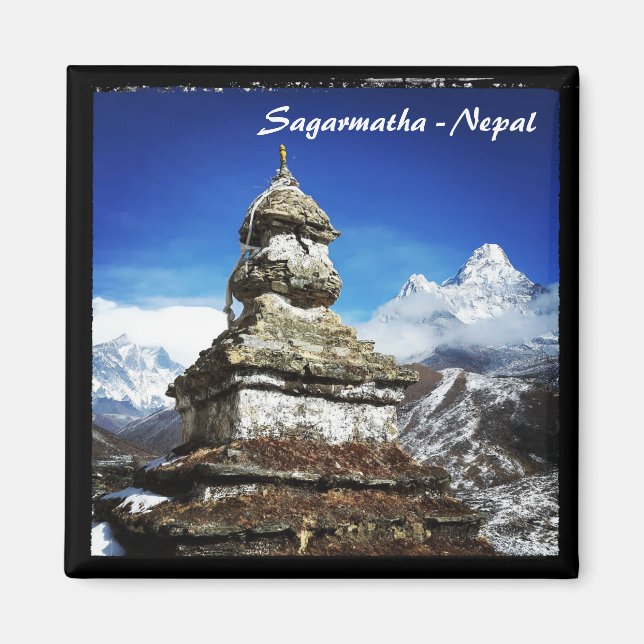 Aimant Sagarmatha - Népal, vues sur Everest, Ama Dablam (Devant)