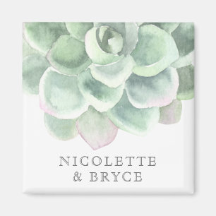 Aimant Sage Botanique Vert Mariage Succulent Favoriser