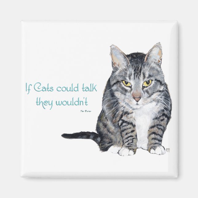 Aimant Sagesse de chat - si les chats pouvaient parler, i (Devant)
