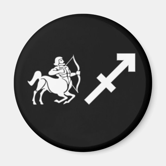 Aimant Sagittaire avec symbole (Devant)