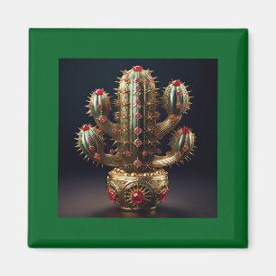 Aimant Saguaro incrusté de rubis