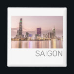 Aimant Saigon Ho Chi Minh Ville HCMC Vietnam Sunset<br><div class="desc">Saigon ou Ho Chi Minh City skyline au Vietnam avec le coucher du soleil de la ville souvenir pour les vacances en Asie du Sud-Est. Saigon Ho Chi Minh Ville avec Skyline au Vietnam en souvenir pour l'Asie et HCMC. Saigon Sunset Ho Chi Minh Ville Panorama Style de vie pour...</div>