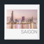 Aimant Saigon Ho Chi Minh Ville HCMC Vietnam Sunset<br><div class="desc">Saigon ou Ho Chi Minh City skyline au Vietnam avec le coucher du soleil de la ville souvenir pour les vacances en Asie du Sud-Est. Saigon Ho Chi Minh Ville avec Skyline au Vietnam en souvenir pour l'Asie et HCMC. Saigon Sunset Ho Chi Minh Ville Panorama Style de vie pour...</div>
