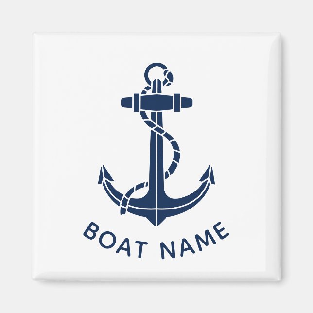 Aimant Sailing Boat Name Anchor Cruise Trip Swag Custom (Devant)