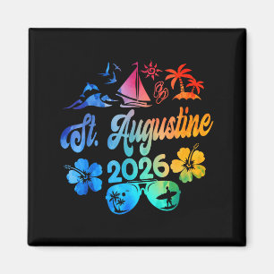 Aimant Saint-Augustin Floride 2026 Vacances Tie Dye Été
