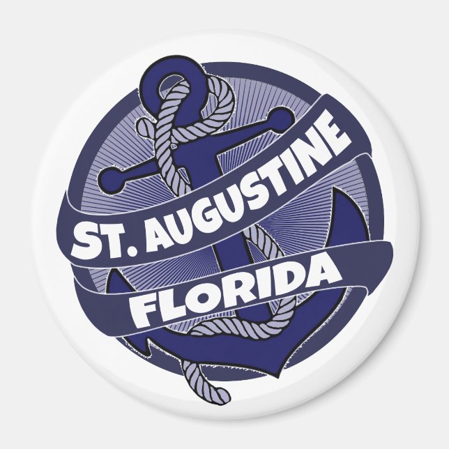 Aimant Saint Augustine Floride ancre tourbillon magnétiqu (Devant)