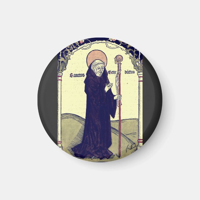 Aimant Saint Benoît de Nursie Père du monachisme (Devant)