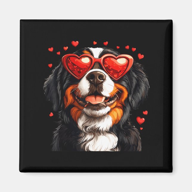 Aimant Saint-Bernard Cute Berner Amoureux de la Saint-Val (Devant)
