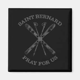 Aimant Saint Bernard De Montjoux Neige Ski Cadeaux Hiver