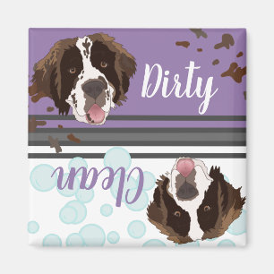 Aimant Saint Bernard Lave-vaisselle sale/propre