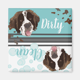 Aimant Saint Bernard Lave-vaisselle sale/propre
