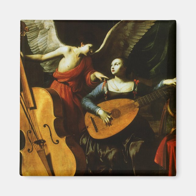 Aimant Saint Cecilia et l'ange par Carlo Saraceni (Devant)