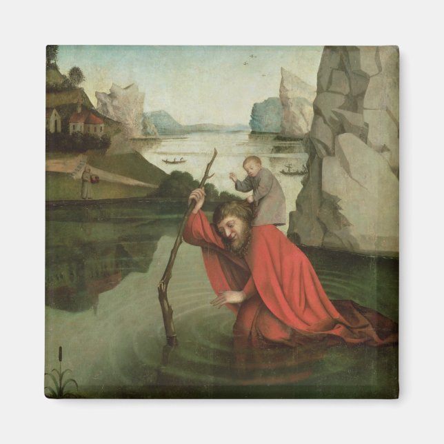 Aimant Saint Christopher portant l'enfant Christ (Devant)