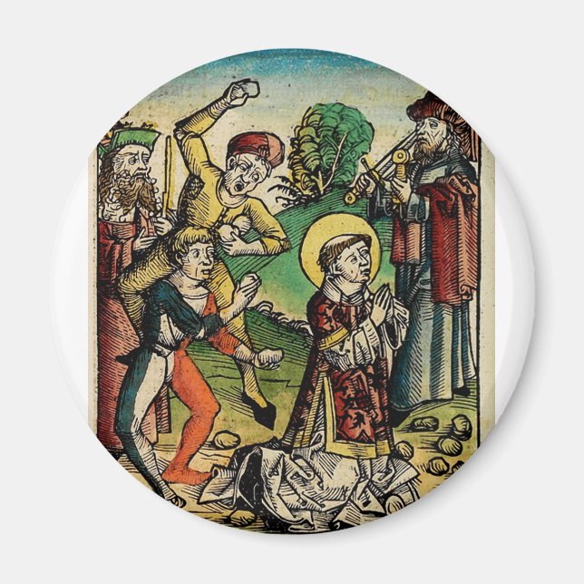 Aimant Saint Étienne le Protomartyr Iconographie d'art fi (Devant)