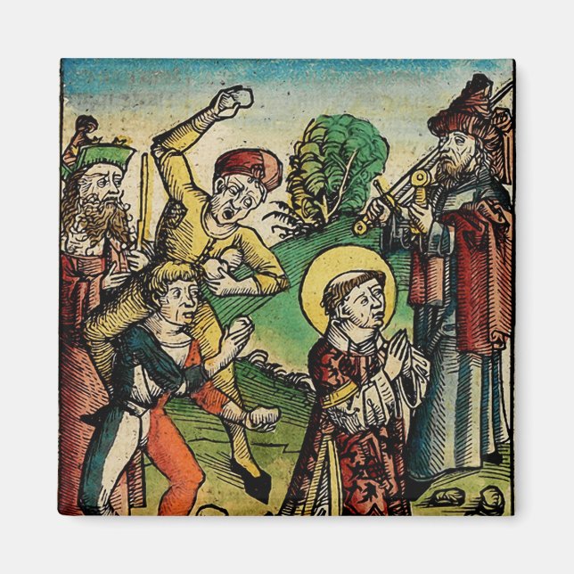 Aimant Saint Étienne le Protomartyr Iconographie d'art fi (Devant)