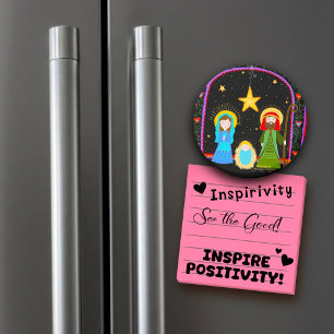 Aimant Saint Famille Whimsical Festive Jésus Inspirivity