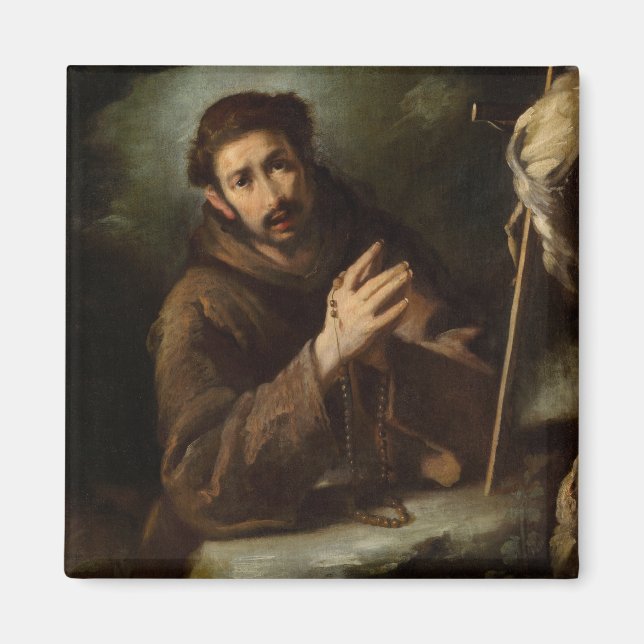 Aimant Saint François dans la prière (foi chrétienne) (Devant)