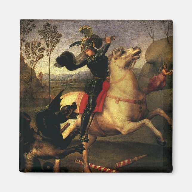 Aimant Saint George combattre le dragon par Raphael Sanzi (Devant)