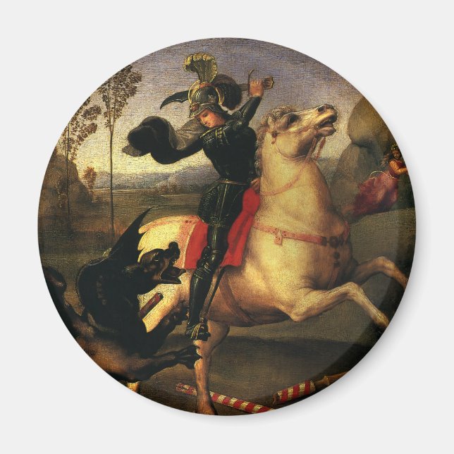 Aimant Saint George combattre le dragon par Raphael Sanzi (Devant)