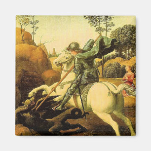 Aimant "Saint George et le dragon" de Raphaël (vers 1505)