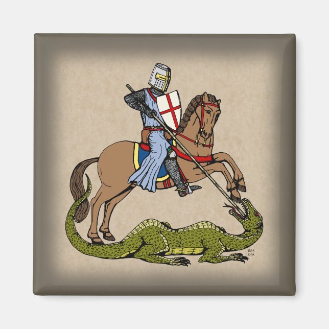 Aimant Saint George et le Dragon du XIIIe siècle (Devant)