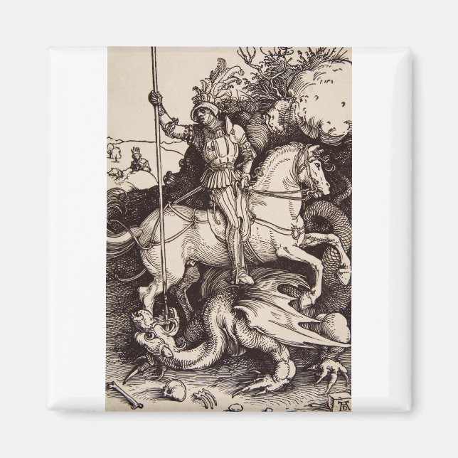 Aimant Saint George et le Dragon par Durer (Devant)