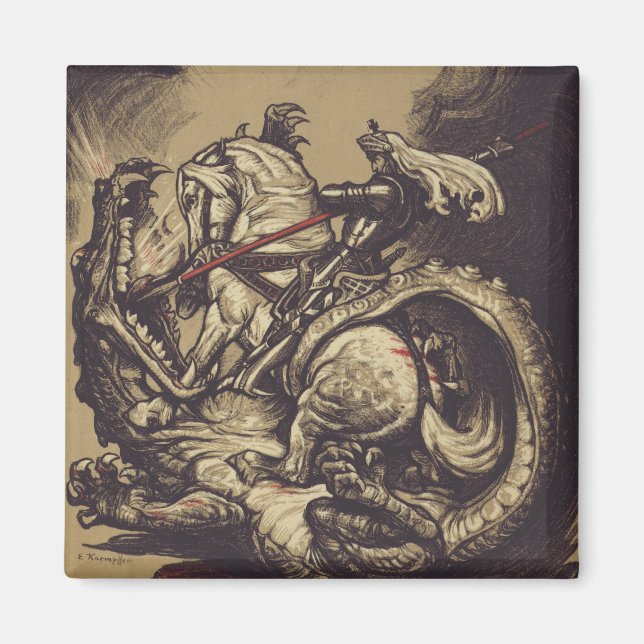 Aimant Saint Georges et le Dragon Grand Martyr (Devant)