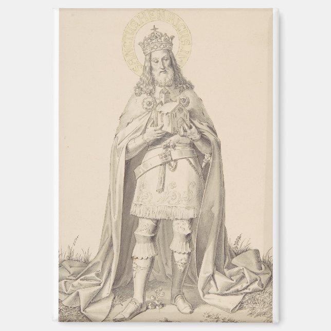 Aimant Saint Henri II le Saint Empereur Romain Germanique (Recto)