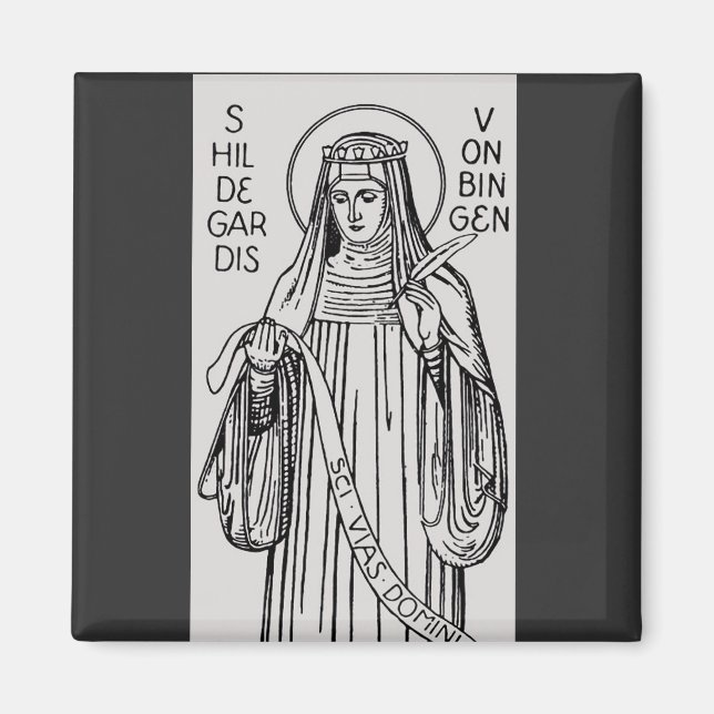 Aimant Saint Hildegard de Bingen Abbess bénédictine (Devant)