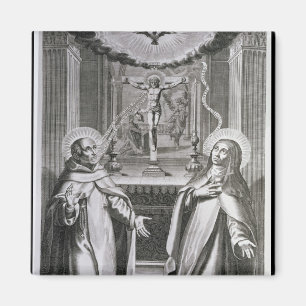 Aimant Saint Jean de la Croix et Sainte Thérèse d'Avila