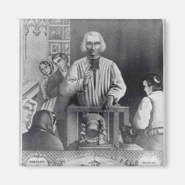 Aimant Saint Jean-Marie Vianney prêche, 19e siècle (Devant)