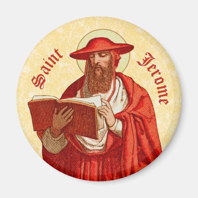 Aimant Saint Jérôme comme cardinal avec livre (P 004) (Devant)